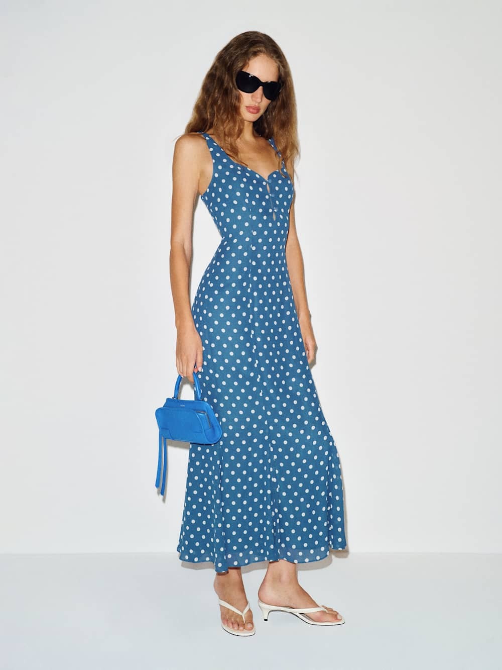 Reformation Laine Dress Blue - Size 6